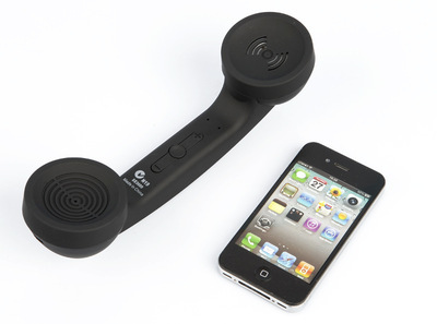 【廠家原裝無線藍牙防輻射復(fù)古大話筒聽筒 手機防盜電話聽筒耳機】價格,廠家,圖片,手機免提設(shè)備,深圳市新勢力高科技-